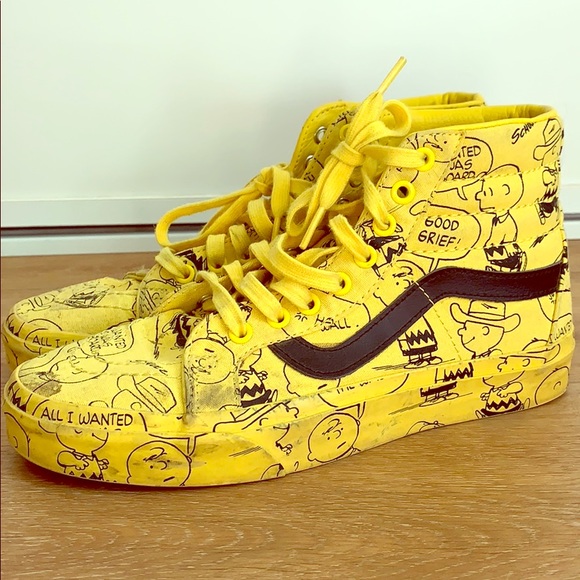 vans old skool snoopy yellow
